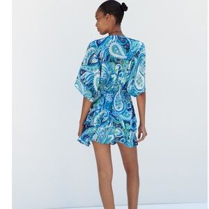 Zara flowy blue dress